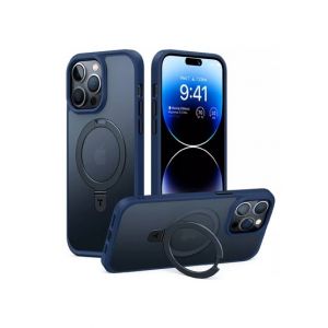 Torras UPRO OStand Magnetic Case For iPhone 14 Pro Max Navy Blue (AMT-6772)