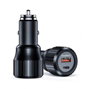 Choetech 63W Dual USB-C 45W + 18W Fast Car Charger Black (TC0010)