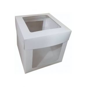 Packaging One 2 Windows Cake Box With Separate Lid (Pack Of 5)