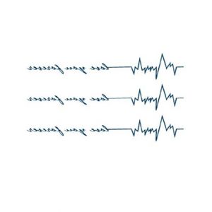 Ferozi Traders Electrocardiogram Design Temporary Tattoo - Pack of 3