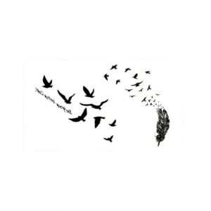 Ferozi Traders Flying Birds Feather Tattoo Sticker