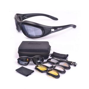 JUSTNET Military Goggles Polarized 4 Lens