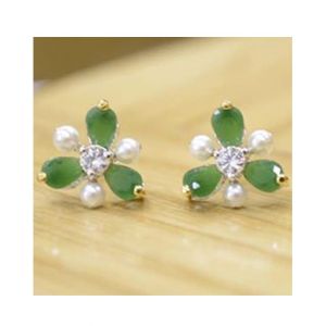 Artistic Jewels Tops For Women Green/White (T-88)