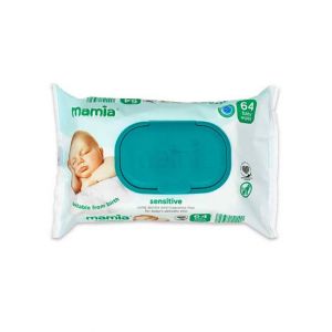Mamia Sensitive Baby Wipes - 64 Sheets (Pack Of 2)
