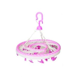 Komfy Baby Clothes Hanger With Clips (KBC062)-Pink