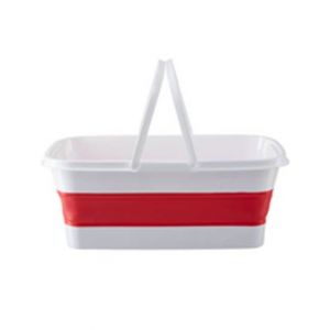 Premier Home Collapsible Laundry Basket Red/White