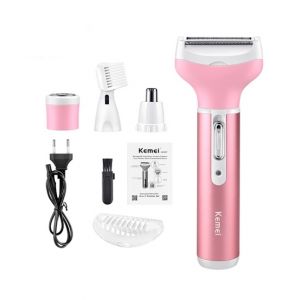 Kemei 4 In 1 Rechargeable Shaver Pink (KM-808)
