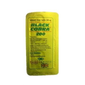 Cart Shop Black Cobra Gold Pack Of 5 Tablets 200mg