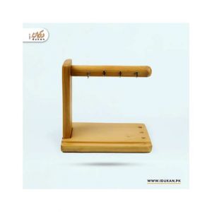 Idukan.pk Wooden Mobile Stand Keychain Holder 