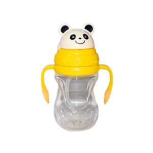 Komfy Straw Beaker Water Bottle For Kids Yellow (KFB001)