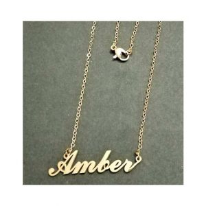 King Amber Name Gold Platted Necklace