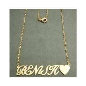 King Benish Name Gold Platted Necklace