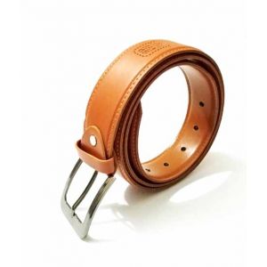 King Faux Leather Belt Brown