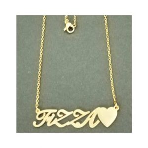 King Fizza Name Gold Platted Necklace