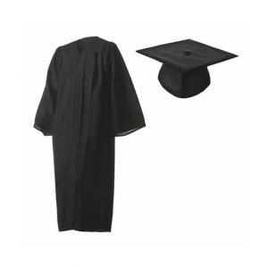 King Graduation Gown With Cap For Kids Black