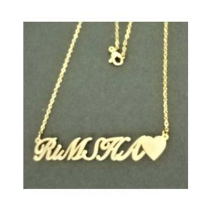 King Rimsha Name Gold Platted Necklace