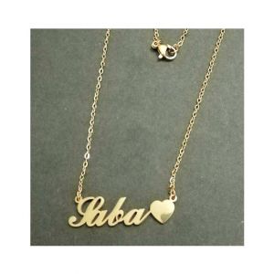 King Saba Name Gold Platted Necklace