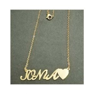 King Sonia Name Gold Platted Necklace