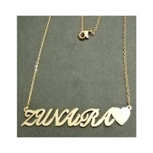 King Zunaira Name Gold Platted Necklace