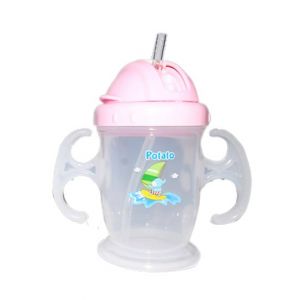 Komfy Straw Cup Water Bottle For Kid's (KBW006)-Blue