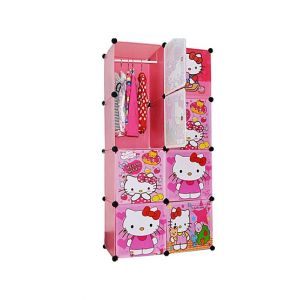 Israr Mall Eight Cubic Hello Kitty Kids Wardrobe - Pink