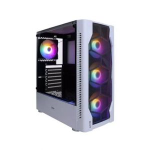 Boost Lion 4 RGB Fan ATX Gaming PC Case - White