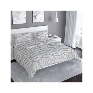Maguari Chain Design Double Bed Grey (0368)