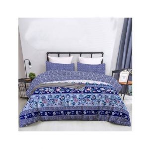 Maguari Flowers Design Cotton Comforter Blue (0472)