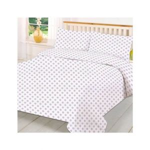 Maguari Lilac Dot Double Bed Sheet (0319)