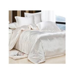 Maguari Soft Silk Shine Comforter Bed Set White