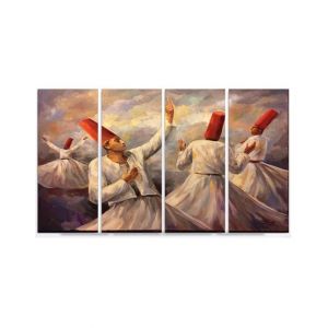 Maguari Sufi Canvas Small Wall Frame 4 Pcs (0712)