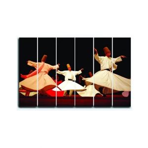 Maguari Sufism Synthetic Canvas Small Wall Frame 6 Pcs (0725)