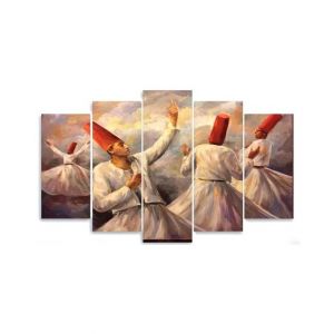 Maguari Sufism Canvas Medium Wall Frame 5 Pcs (0707)