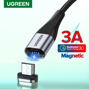 UGREEN Magnetic 3A Type-Micro Fast Charging Cable 1M Black