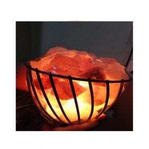 Mi Mart Himalayan Natural Salt Iron Basket Lamp