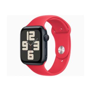 Apple Watch SE 2023 Midnight Aluminum Case With Sport Band-Red-44mm-GPS