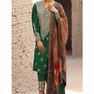 Mizaj Ming Embroidered Unstitched Lawn 3 Piece Suit (TD-024)