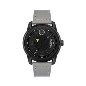 Movado BOLD Verso Leather Strap Men's Watch Grey (3600695)