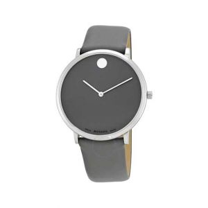 Movado Museum Leather Men's Watch Grey (0607147)