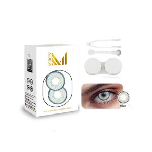 Muicin Mr &amp; Mrs Party Wear Colored Eye Contact Lenses-Blue
