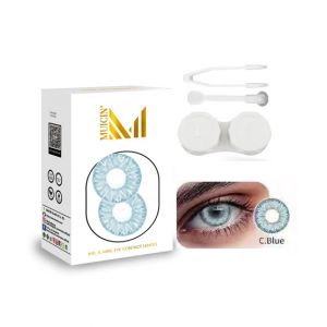 Muicin Mr &amp; Mrs Party Wear Colored Eye Contact Lenses-Sea Blue