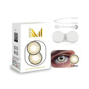 Muicin Mr &amp; Mrs Party Wear Colored Eye Contact Lenses-Hazel