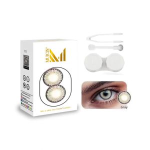 Muicin Mr &amp; Mrs Party Wear Colored Eye Contact Lenses-Grey