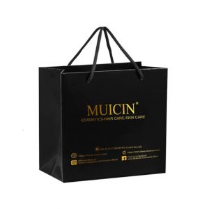 Muicin Printed Gift Paper Bag - Black