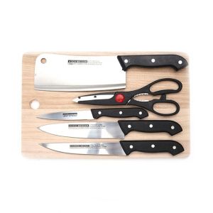 Muzamil Store 6 Pcs Kitchen Knife Set With Small Cutting Board