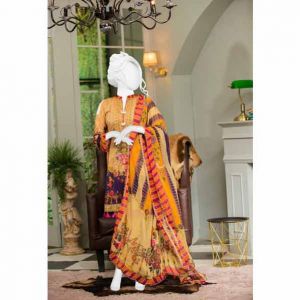Naayaab Canary Gold Lawn Unstitched 3 Piece