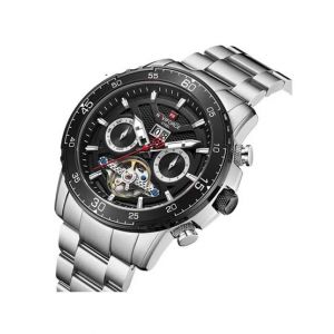 Naviforce Automatic Edition Watch For Men Silver (NF-s1001-4)