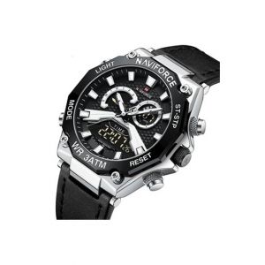 Naviforce Dual Time Edition Watch For Men Black (NF-9220-3)