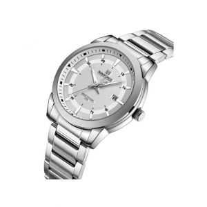 Naviforce Executive Date Edition Watch For Men Silver (NF-8029-6)
