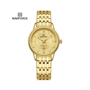 Naviforce Exlcusive Date Edition Watch For Woman's Gold (Nf-8040l-5)